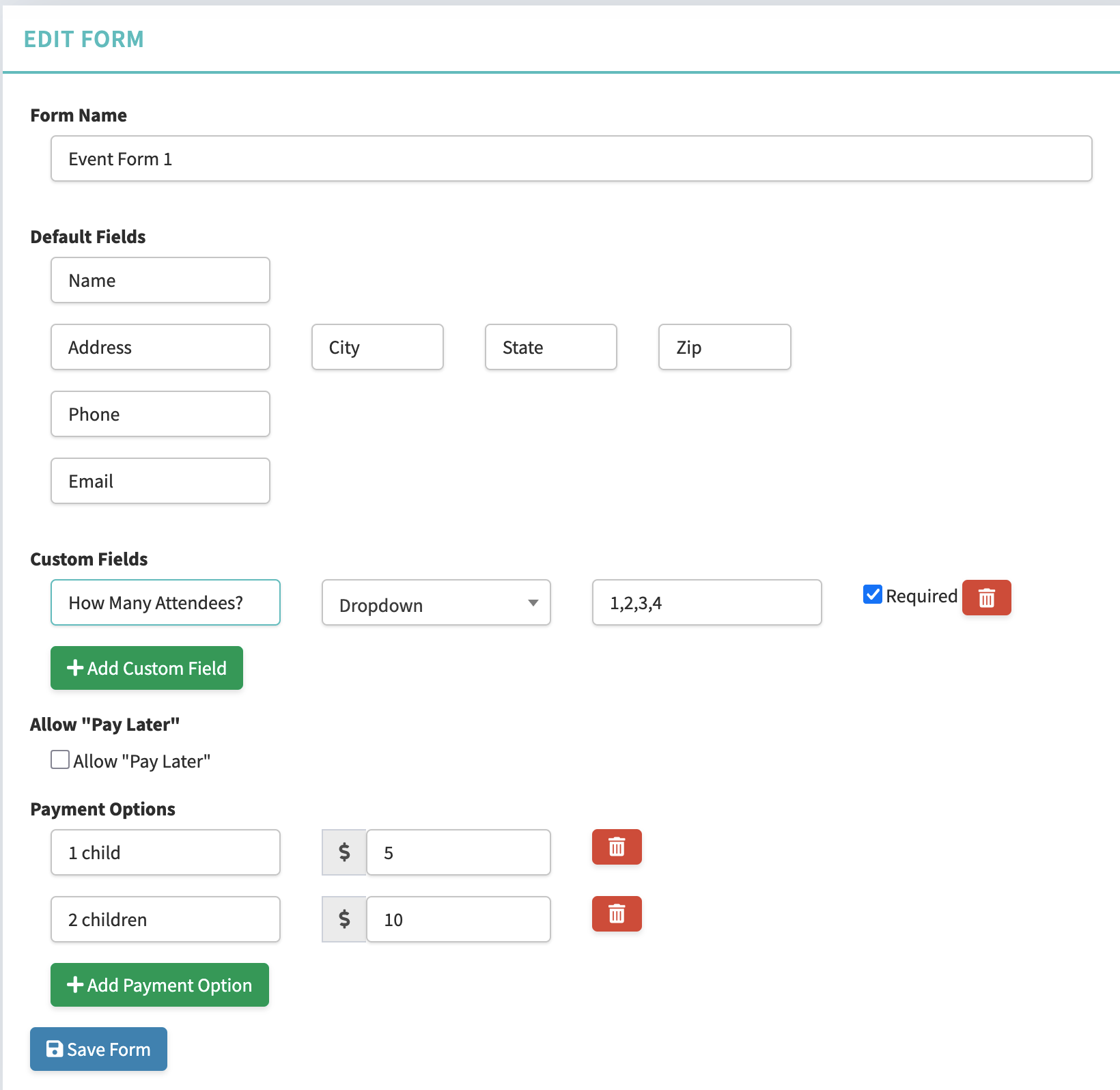 Create or edit a form